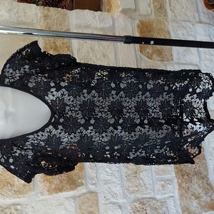 Black lace swimsuit cover up